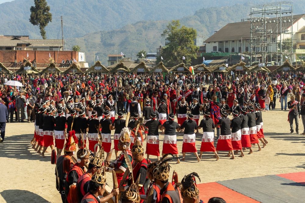 Cultural performances and indigenous games marked the Poanglüm Mini Hornbill Festival ‘Lüm Lin’ (Joyous Parting) event at Parade Ground Tuensang on January 13. (Morung Photo)